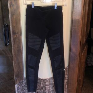 Alo Yoga Moto Black Leggings